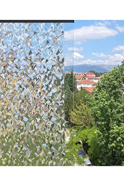 Başak Ev Tekstili Cam Filmi Kaplama Statik Folyo Buzlu Desenli Duşa Kabin Pen...