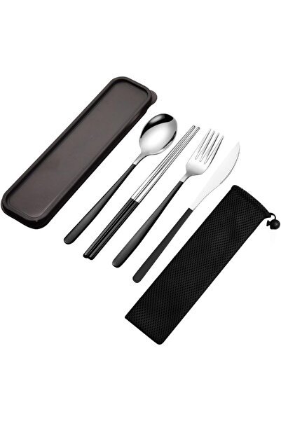 JDLYEVER Reusable Utensils with Case, Stainless Steel Travel Cutlery Set