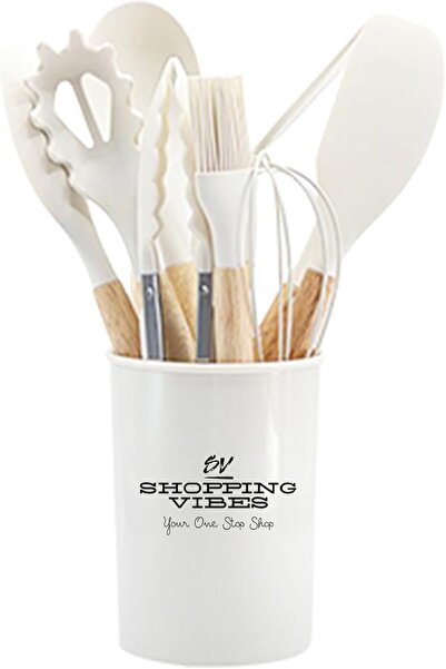Generic 12PCS Kitchen Utensil Set Silicone Cooking Utensils Kit Spatula Heat ...