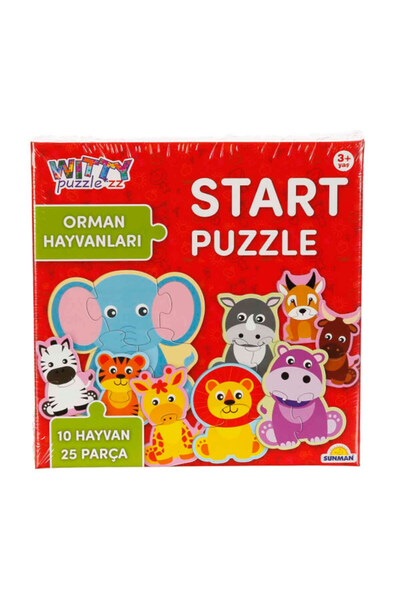 Witty Puzzlezz 25 قطعة من ألغاز حيوانات الغابة