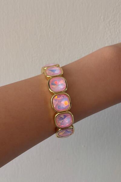 Charmist Special Collection Pink Crystal Rubber Bracelet