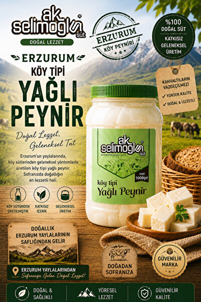 Akselimoğlu Köy Tipi Yağlı Peynir 1000 gr