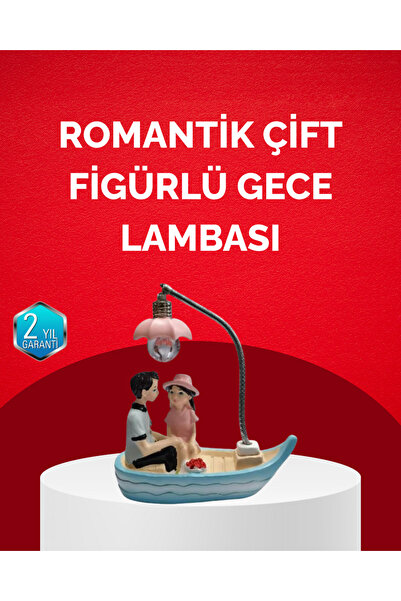 ALFA AKSESUAR 03 Romantic Couple Figurine Decorative Night Light for Valentin...
