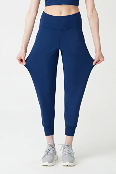 CloudyMood Women's Navy Blue High Waist Jogger Sweatpants Joggers