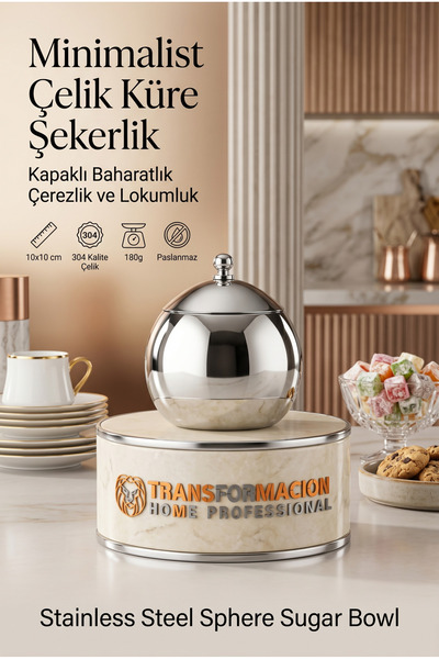 Transformacion Küre Şekerlik Lüks Baharatlık Çerezlik ve Lokumluk - 10x10 cm ...