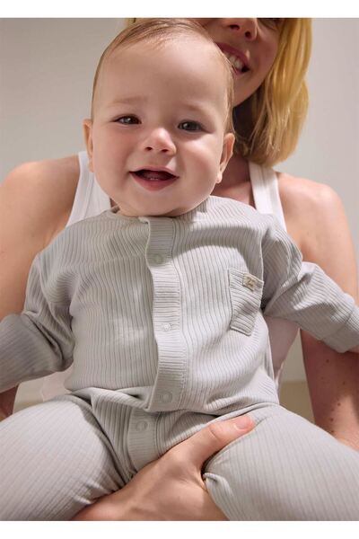 MAYORAL Baby Corduroy Long Jumpsuit Gray 1726