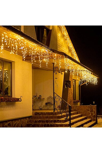 TeknoClass Yeni Nesil ÇAKARLI Dekoratif Saçak Led 4 Metre 16 Saçaklı Işık Ip ...