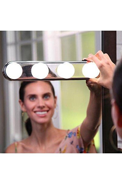Vivendo Studio Glow βάση φωτιστικού καθρέφτη, 4 λάμπες, Ασημί