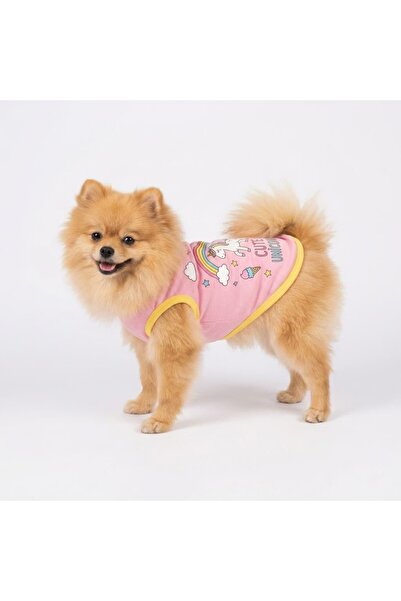 Buddy Store Sıfır Kol Kontrast Köpek Atleti - Pembe Sarı
