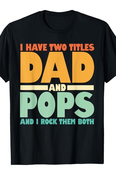 Generic Funny And Pops Graphic T-Shirt Men Father'S Day Gift for Dad Cool Cas...