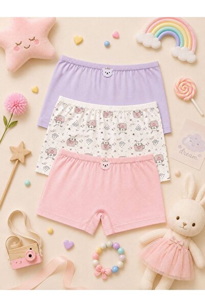 Yıldız Çamaşır Yildiz 3-Pack Printed Girls' Boxer Briefs Q3561A