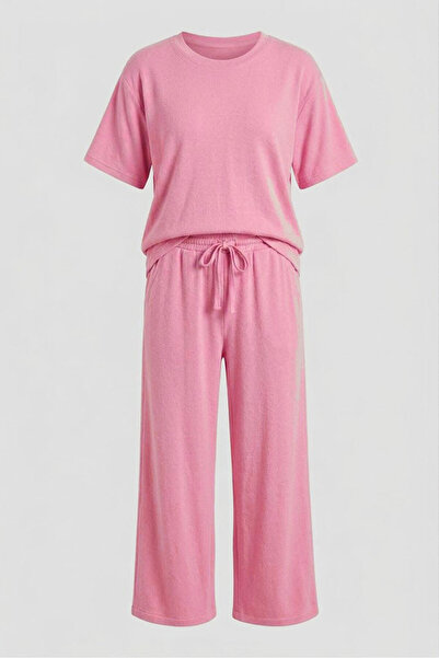Ruby Crew Neck Basic Set Pink