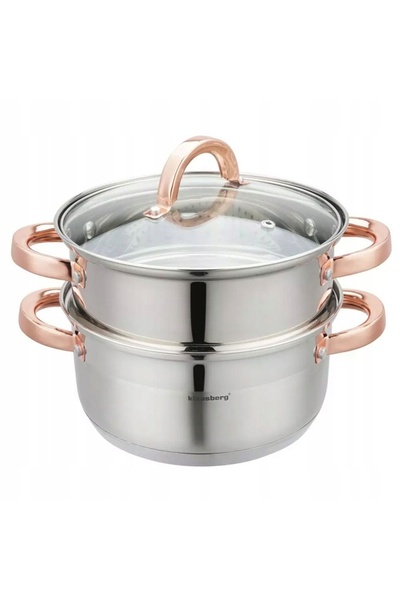 Klausberg Oală pentru gătit la aburi 20cm 3 el. inducție cu gaz