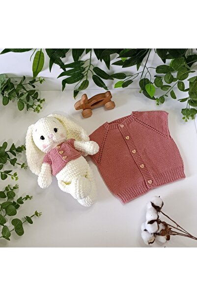BABY CHEST Hand Knitted Rabbit Cardigan Set