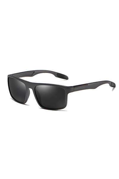 Techsuit - Sunglasses Polarised TR90 (MM101) - UV Protection - Matte Black/ Gray