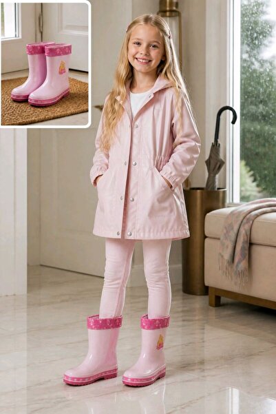 Monalisa Home Pink Size 34 Luxurious and Stylish Waterproof Girls' Boots