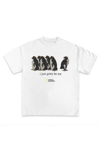 NATIONAL GEOGRAPHIC Tricou cu imprimeu pinguin – „Am nevoie doar să fiu eu în...