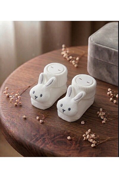 Baby by Bumbo uzun kulak tavşan aksesuarlı bebek çorap