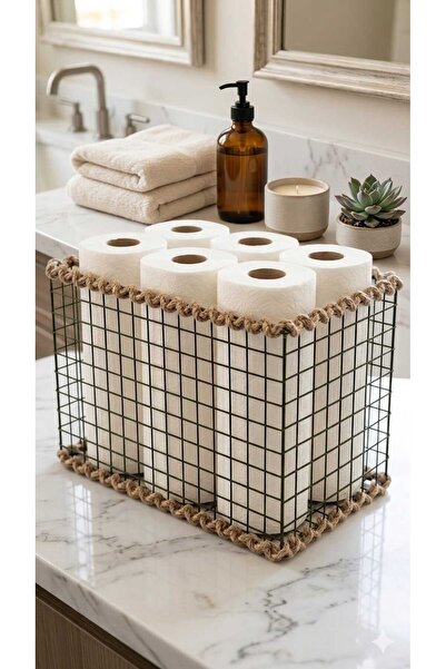 Egindra Wicker Weave Handmade Toilet Paper Basket Napkin Holder Towel Basket ...