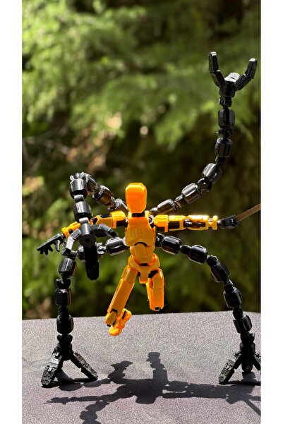 moifugyia Lucky 13 Aksiyon Figürü Robot Oyuncak 13cm Altın Siyah ve Mekanik K...