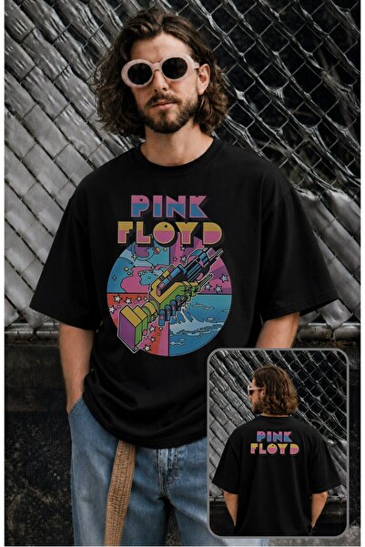 Fuddy Moda Ουνισέξ Όβερσάιζ Μπλουζάκι Ροκ Μπάντας Pink Floyd με στάμπα  "Wish...