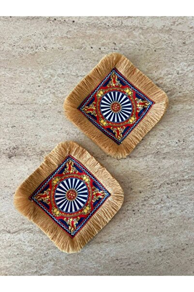 adenkahome Napoli̇ Series, Fringed Serving Napkin (2 Pieces)