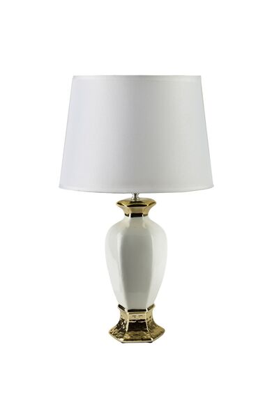MONDEX Lampă de masă ceramică Leti 17x39x63 bej auriu 1 buc.