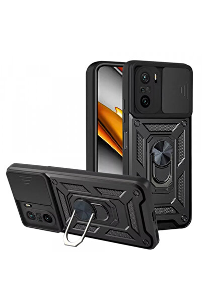 Techsuit Husa pentru Xiaomi Poco F3/ Mi 11i, Techsuit, CamShield, Neagra