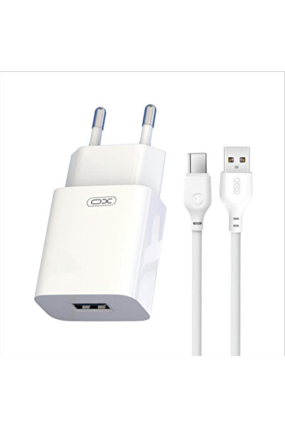 XO Design Incarcator Retea Cu Cablu USB-C L99, 12W, 2.4A, 1 x USB-A, Alb