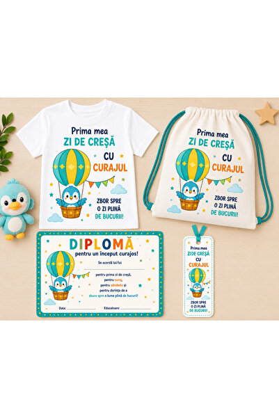 GE Set Prima Zi de Creșă – Cadou Personalizat