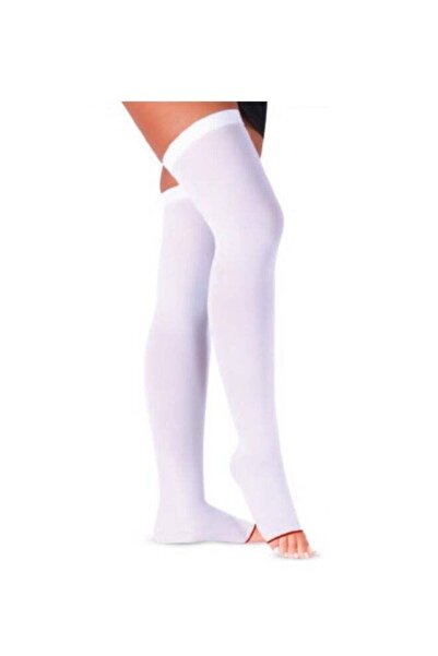 Varisocks White Thigh-High Anti-Embolism Medical Compression Socks – Open Toe – Foot, Ankle, Calf & Thigh Support – Sizes S–XXL – Unisex