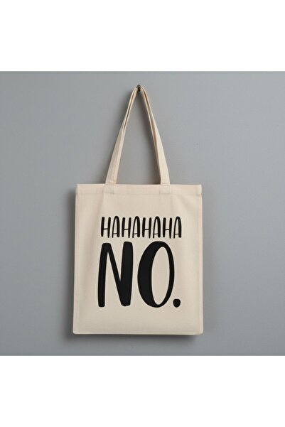 MAHZEN VI "Hahahaha No." Printed Cloth Bag