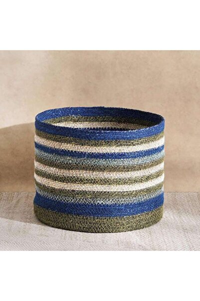 PAN HOME Cornelia Sea Grass Basket 30x30x24cm - Blue