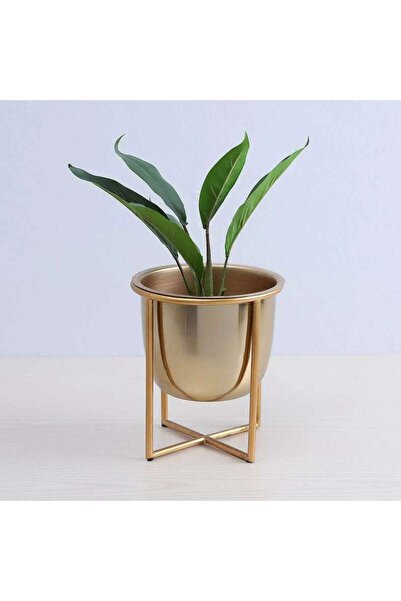 PAN HOME Majjis Metal Planter Gold D20x23cm