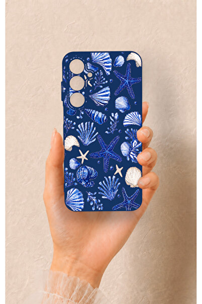 Vip Case Samsung A55 Uyumlu Deniz Kabuğu Desenli Silikon Kılıf