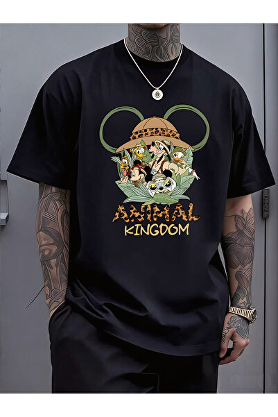 SAUDI DISNEYLAND disneyland Men and Women's 100% Cotton T-Shirt - Oversized C...