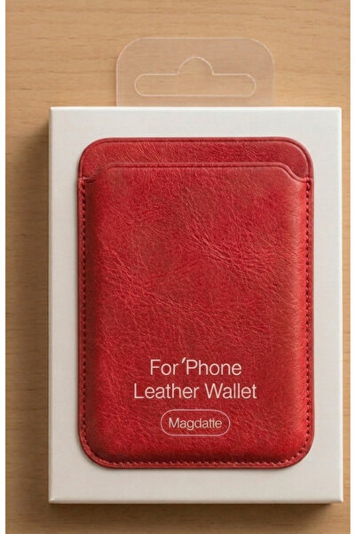 genel tr Magsafe Deri Cüzdan Kartlık Tüm Iphone Modellere Uyumlu