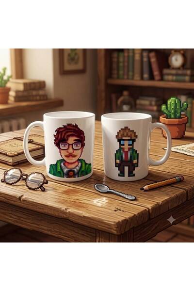 ALPŞAN TİCARET Stardew Valley Harvey Pixel Art Mug – Gamer Game-Themed Coffee...