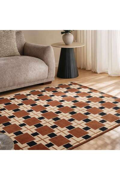 PAN HOME Ershan Geometric Rug 160x230cm - Brown