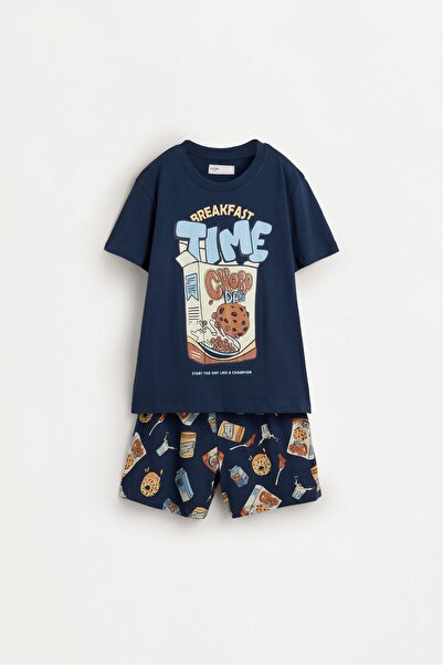 LEFTIES Fosforlu kısa pijama takımı
