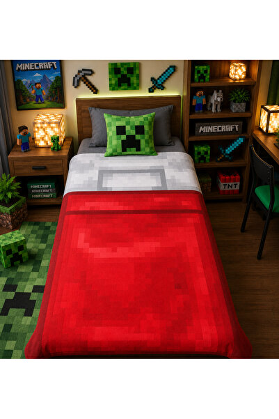Nivora Mc Pixel Bed Oyuncu Battaniyesi 150x200 cm Premium Polar Piksel Tasarım