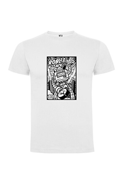 iLovePrints Kirby-inspired Robot Illustration Tshirt