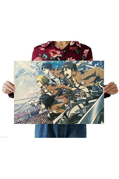ESSESORIES Attack on Titan Anime Poster Wall Art Room Decor Self Adhesive