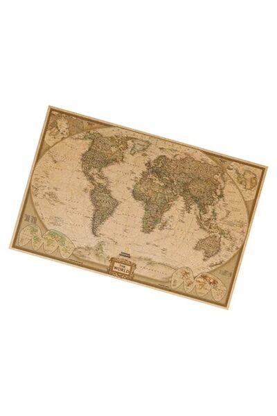 ESSESORIES Balacoo World Map Aesthetic Poster Wall Art Self Adhesive Room Decor