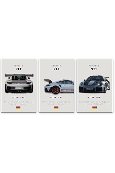 ESSESORIES Porsche 911 GT Turbo Men Aesthetics Car Poster Wall Art Room Decor...