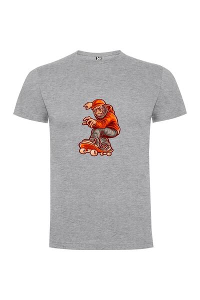 iLovePrints Primal Skateboarding Monkey Tshirt