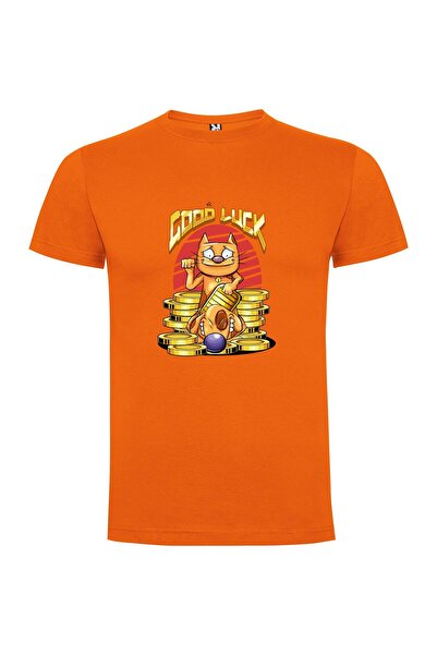 iLovePrints Gold Cat God Tshirt