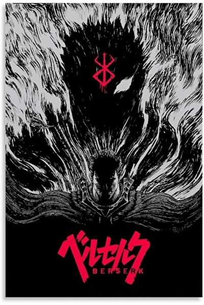 ESSESORIES Blackt Berserk Anime Poster Wall Art Room Decor Self Adhesive