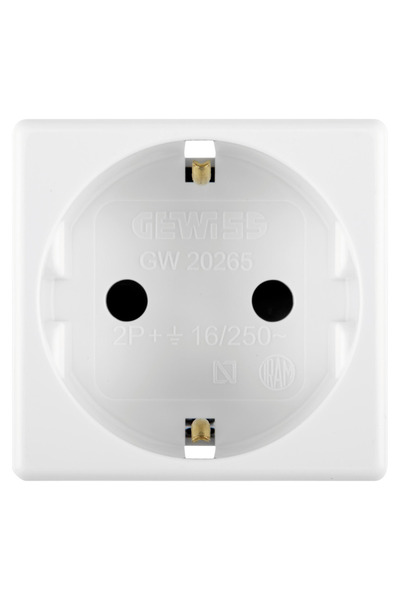 Gewiss Priza modulara standard 2P+E, GW20265, alb, 2 module, 1 buc