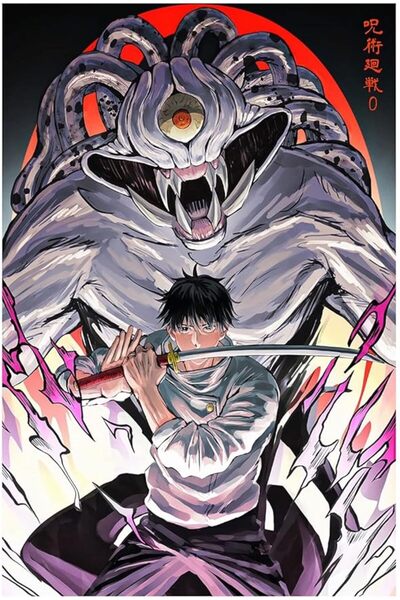 ESSESORIES Jujutsu Kaisen Anime Poster Wall Art Room Decor Self Adhesive